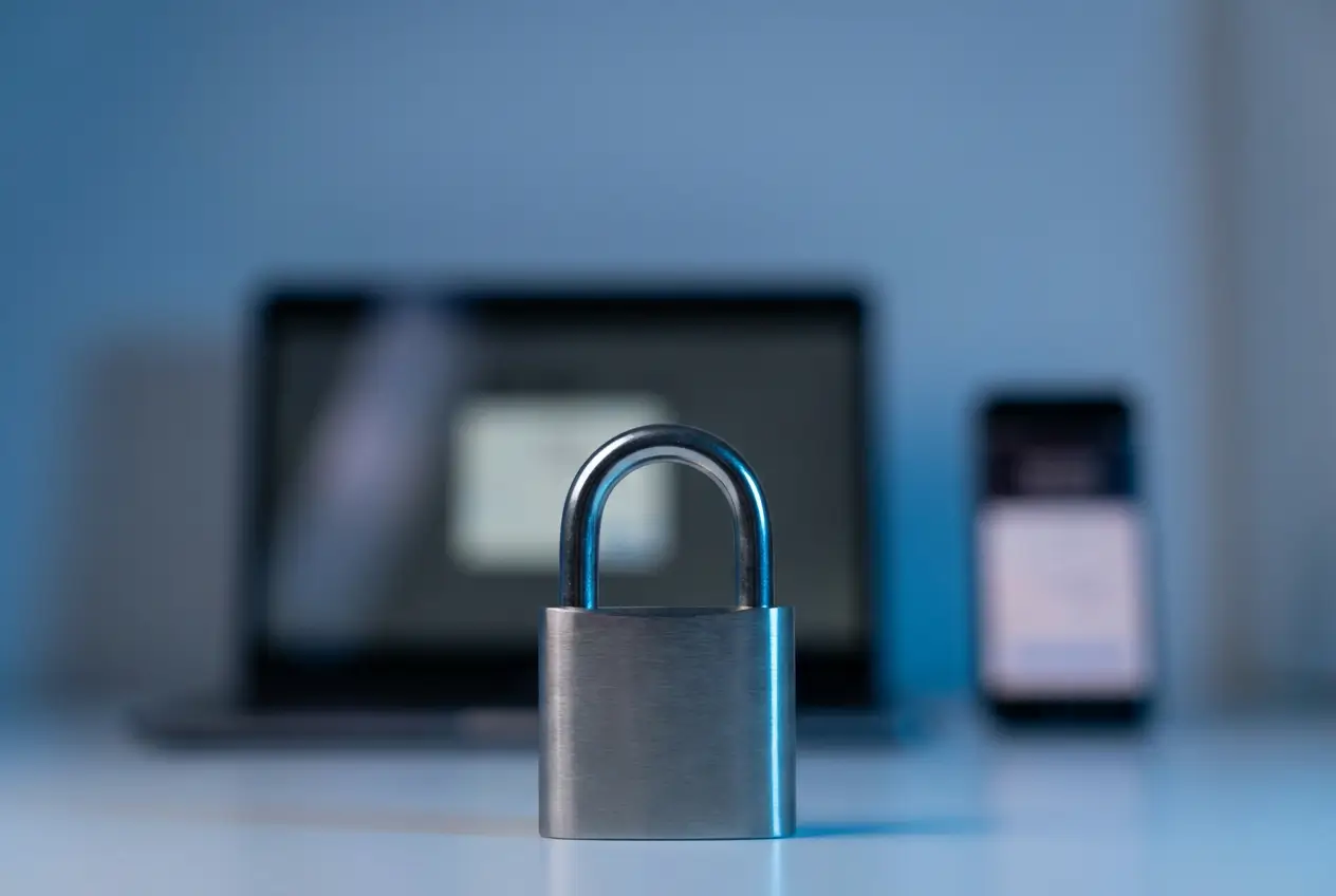 Woman live streaming with laptop and camera